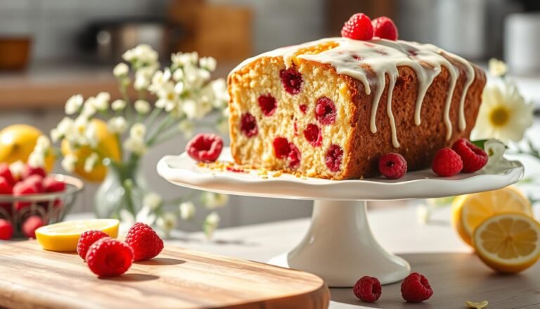 Lemon raspberry loaf cake
