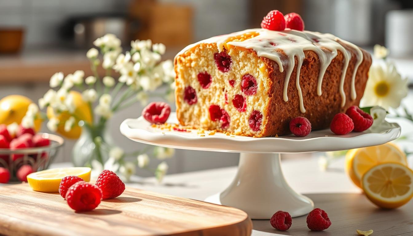Lemon raspberry loaf cake