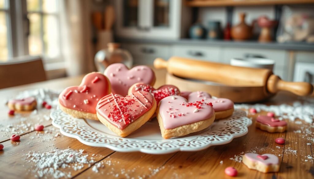 Valentine's shortbread hearts