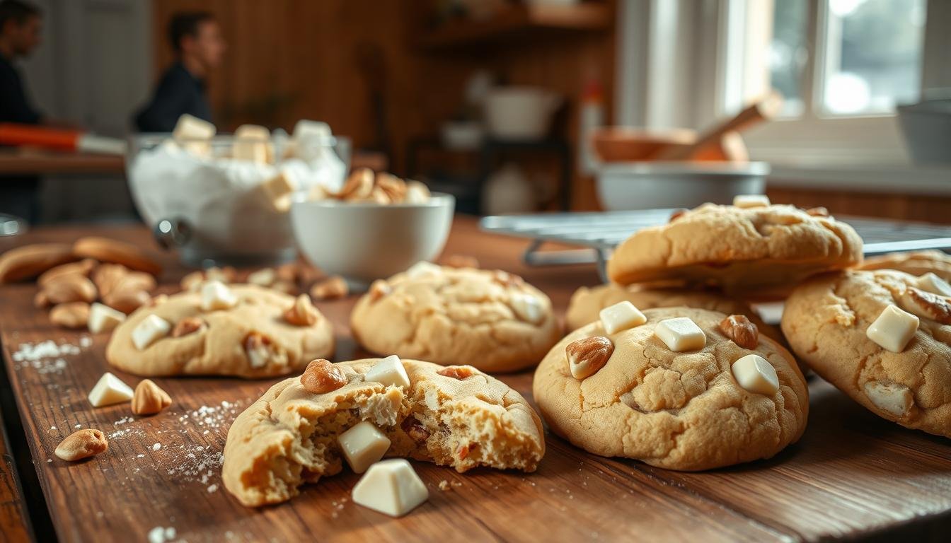 White chocolate macadamia nut cookies